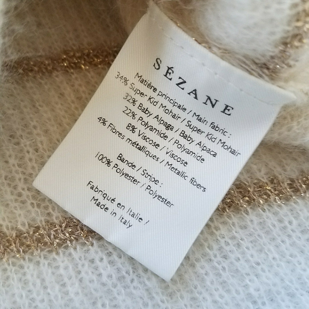 Sézane Gaspard Cardigan in Ecru Gold - Picture 8 of 9